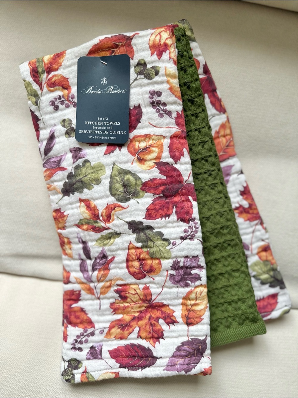Brooks Brothers 100% Cotton Kitchen Towels 3